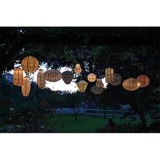 Lumiz Solar Lampion Balloon XL - Sashiko - Licht taupe - afbeelding 4