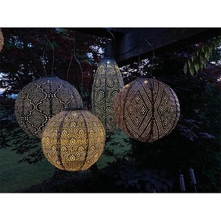 Lumiz Solar Lampion Balloon XL - Sashiko - Licht taupe - afbeelding 7