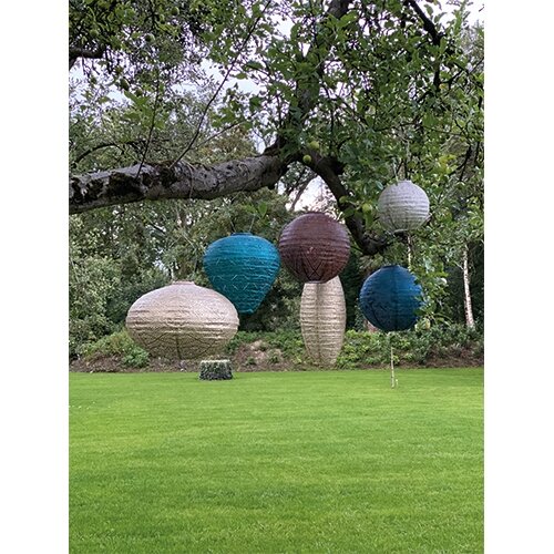 Lumiz Solar Lampion Balloon XL - Sashiko - Licht taupe - afbeelding 8