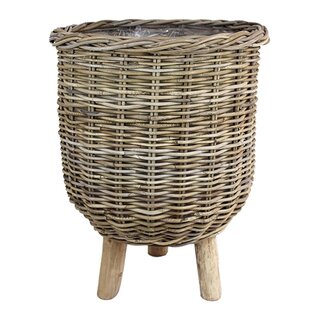 Basket On Legs Rattan - Ø53x67 cm