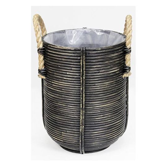 Basket Streep Black Wash - 35x40 cm