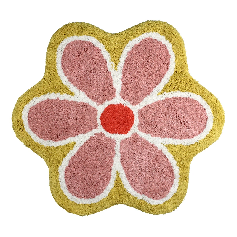 Badmat Flower Cotton Multi 70x70 cm - afbeelding 1