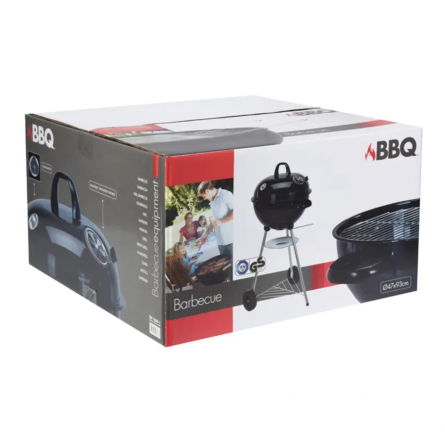 BBQ Bolvorm Zwart - Ø47 cm - afbeelding 3