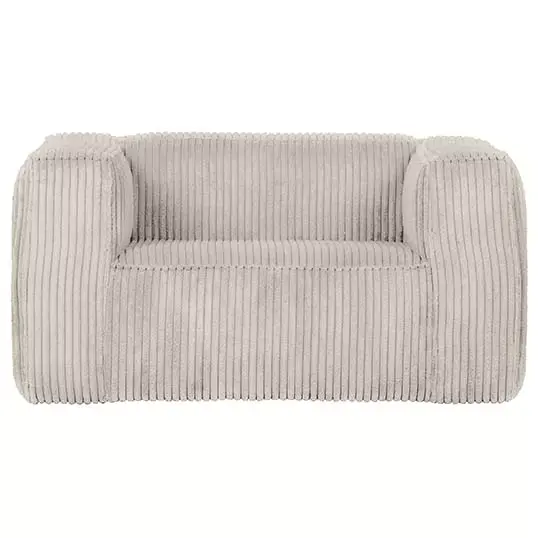 Woood Exclusive Bean Fauteuil Grove Ribstof Naturel - afbeelding 1