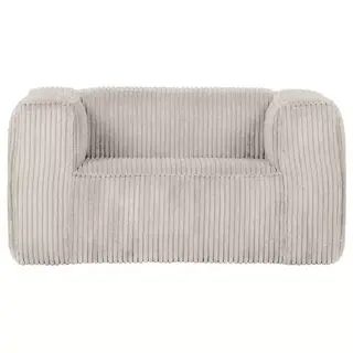 Woood Exclusive Bean Fauteuil Grove Ribstof Naturel - afbeelding 1