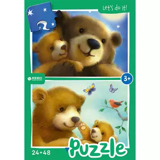 Rebo Bear family - puzzel 24 + 48 st.