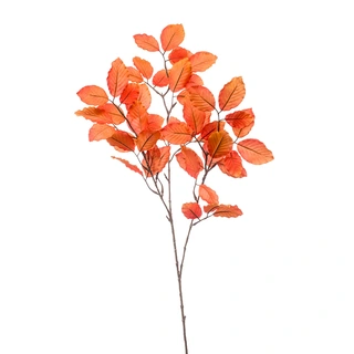 Kunst Beech Leaf Spray Orange - 90 cm