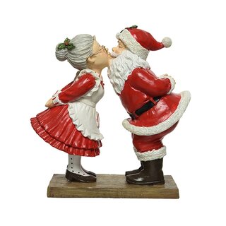 Kerstman En Kerstvrouw Kus - 20 cm