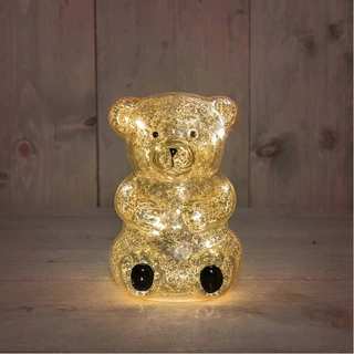 LED Beer Glas 11x10,5x16,5 cm - Metallic Goud - afbeelding 2