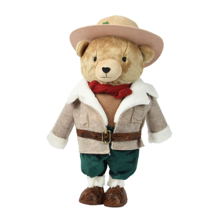 Beer Knuffel met Hoed Bruin - 60 cm - afbeelding 1