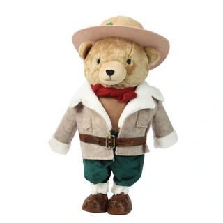 Beer Knuffel met Hoed Bruin - 60 cm - afbeelding 1