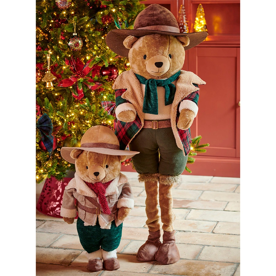 Beer Knuffel met Hoed Bruin - 60 cm - afbeelding 2