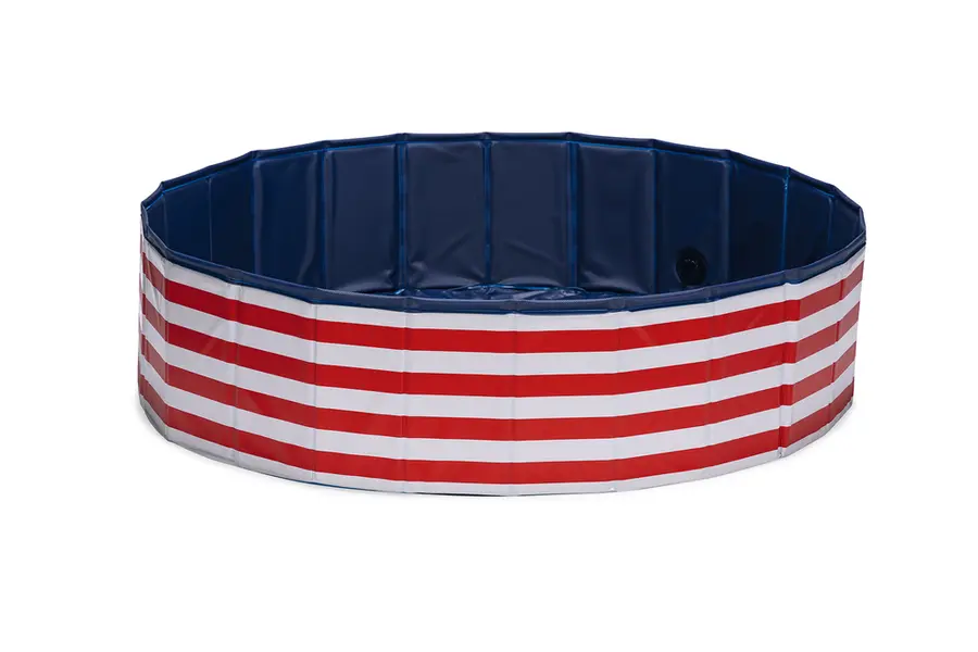 Beeztees Hondenzwembad Rood/Wit - Ø160 - afbeelding 1