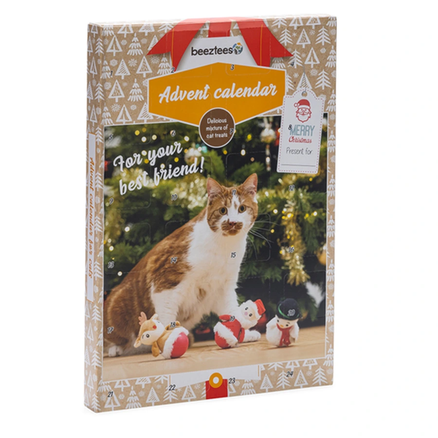 Beeztees Kerst Adventskalender Purr Kattensnack - 24 st. - afbeelding 1