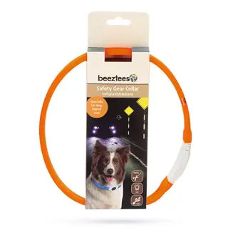 Beeztees Safety Gear Glowy Hondenhalsband Oranje - Ø65 cm - afbeelding 1