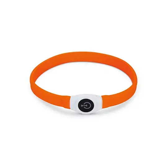 Beeztees Safety Gear Glowy Hondenhalsband Oranje - Ø65 cm - afbeelding 2