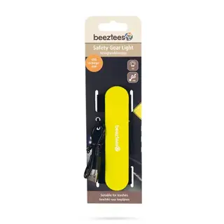 Beeztees Safety Gear Veiligheidslichtstrip USB Geel - 12 cm - afbeelding 1