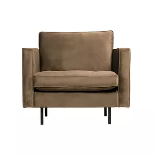 BePureHome Rodeo Classic Fauteuil Velvet Taupe - afbeelding 1