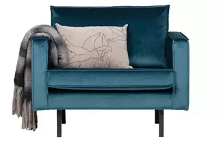 BePureHome Rodeo Fauteuil Velvet Blue - afbeelding 5