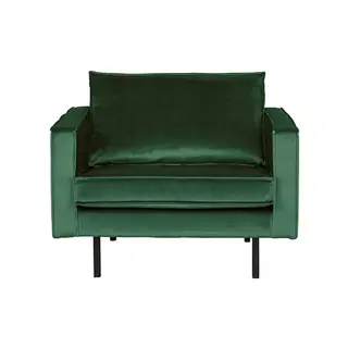 BePureHome Rodeo Fauteuil Velvet Green Forest - afbeelding 1