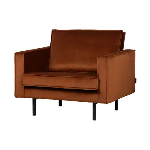 BePureHome Rodeo Fauteuil Velvet Roest - afbeelding 2