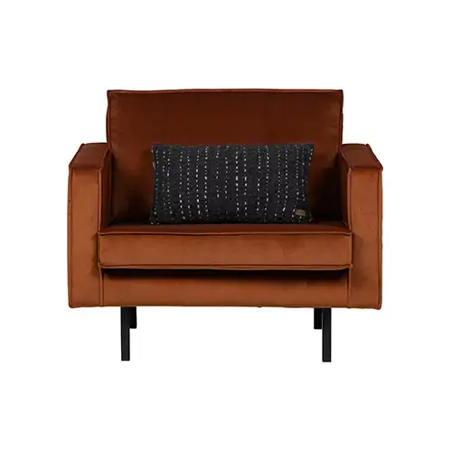 BePureHome Rodeo Fauteuil Velvet Roest - afbeelding 3