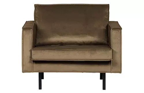 BePureHome Rodeo Fauteuil Velvet Taupe - afbeelding 1