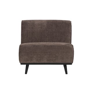 BePureHome Statement 1-zits Element Brede Platte Rib Taupe - afbeelding 1