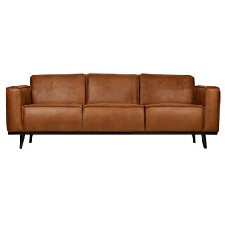 BePureHome Statement 3-zits Bank 230 Cm Eco Leer Cognac - afbeelding 1