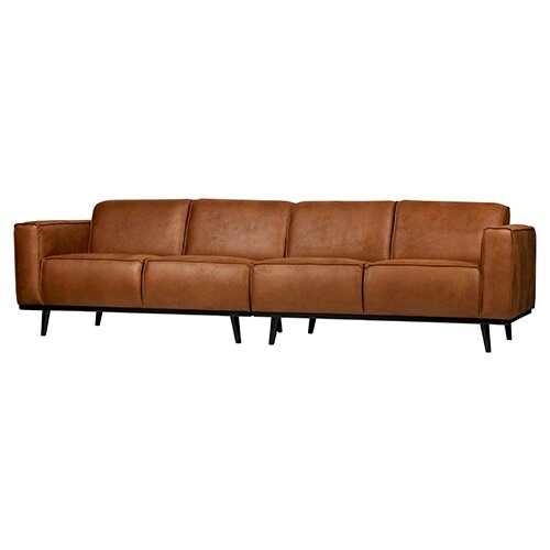 BePureHome Statement 4-zits Bank 280 Cm Eco Leer Cognac - afbeelding 2