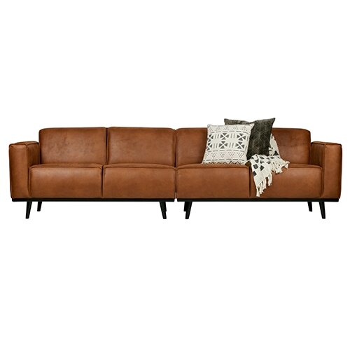 BePureHome Statement 4-zits Bank 280 Cm Eco Leer Cognac - afbeelding 4