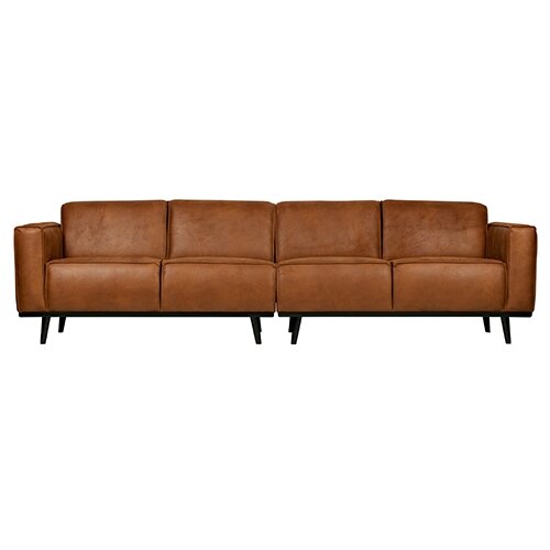 BePureHome Statement 4-zits Bank 280 Cm Eco Leer Cognac - afbeelding 1