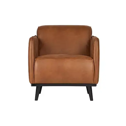 BePureHome Statement Fauteuil Met Arm Eco Leer Cognac - afbeelding 1