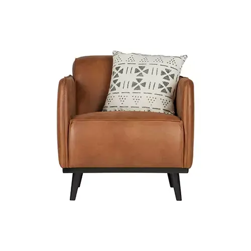 BePureHome Statement Fauteuil Met Arm Eco Leer Cognac - afbeelding 5