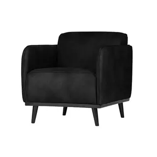 BePureHome Statement Fauteuil Met Arm Suedine Zwart - afbeelding 2