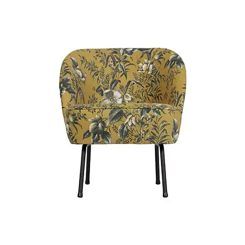 BePureHome Vogue Fauteuil Fluweel Poppy Mosterd - afbeelding 1