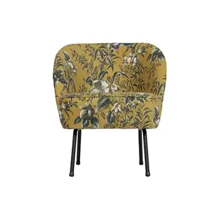 BePureHome Vogue Fauteuil Fluweel Poppy Mosterd - afbeelding 1