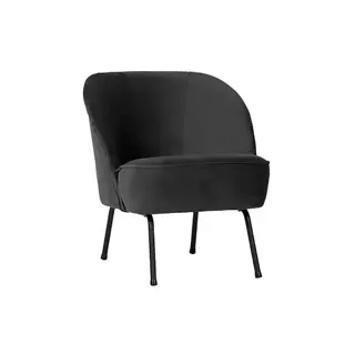 BePureHome Vogue Fauteuil Fluweel Zwart - afbeelding 2