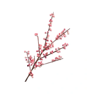 Kunsttak Bessen Roze - 84 cm