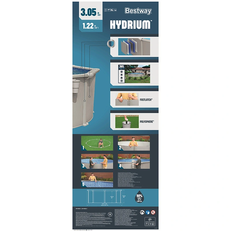 Bestway Zwembad Hydrium Zwembadset - Ø305 cm - afbeelding 11