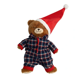 Knuffel Beer Kerstmuts met Geluid - 30 cm - afbeelding 1