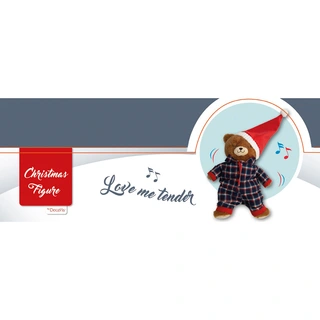 Knuffel Beer Kerstmuts met Geluid - 30 cm - afbeelding 2