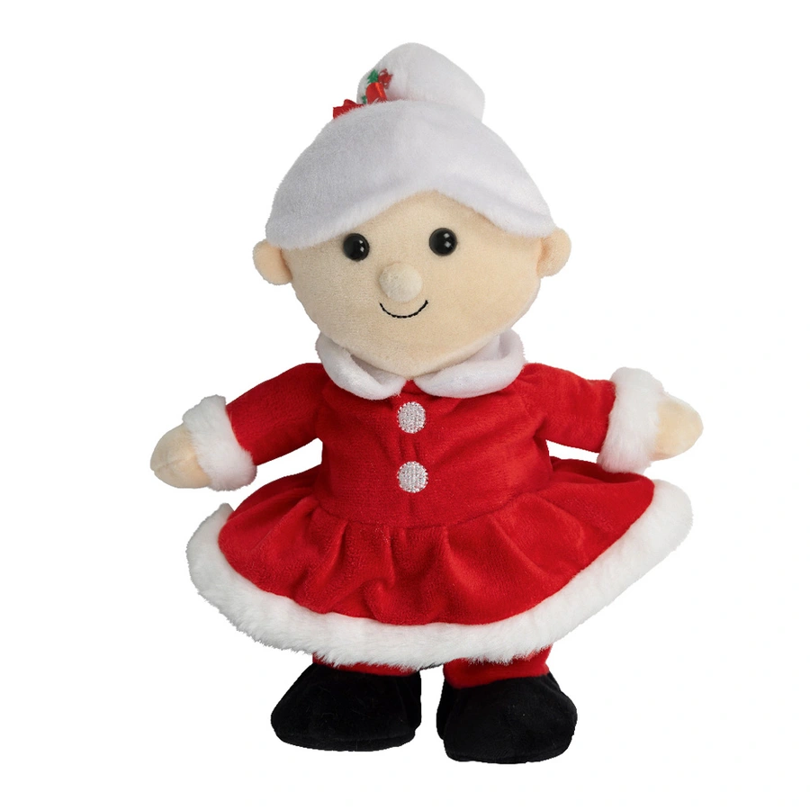 Knuffel Kerstvrouw met Geluid - 30 cm - afbeelding 1