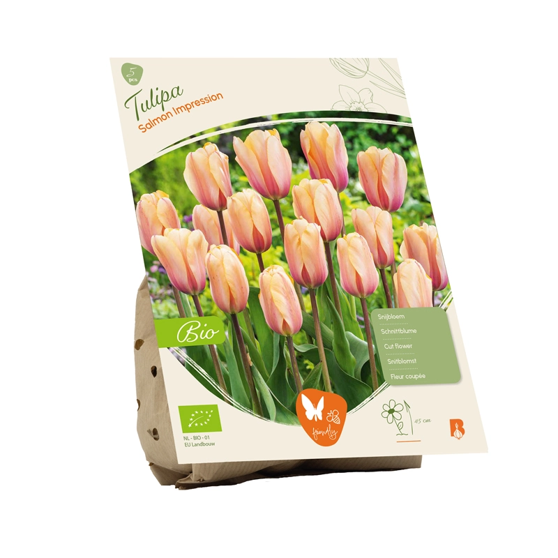 Biologische Tulp Salmon Impression 5 st.