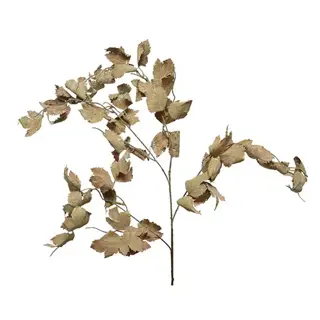 Kunst Kersttak Blad Crème - 106 cm