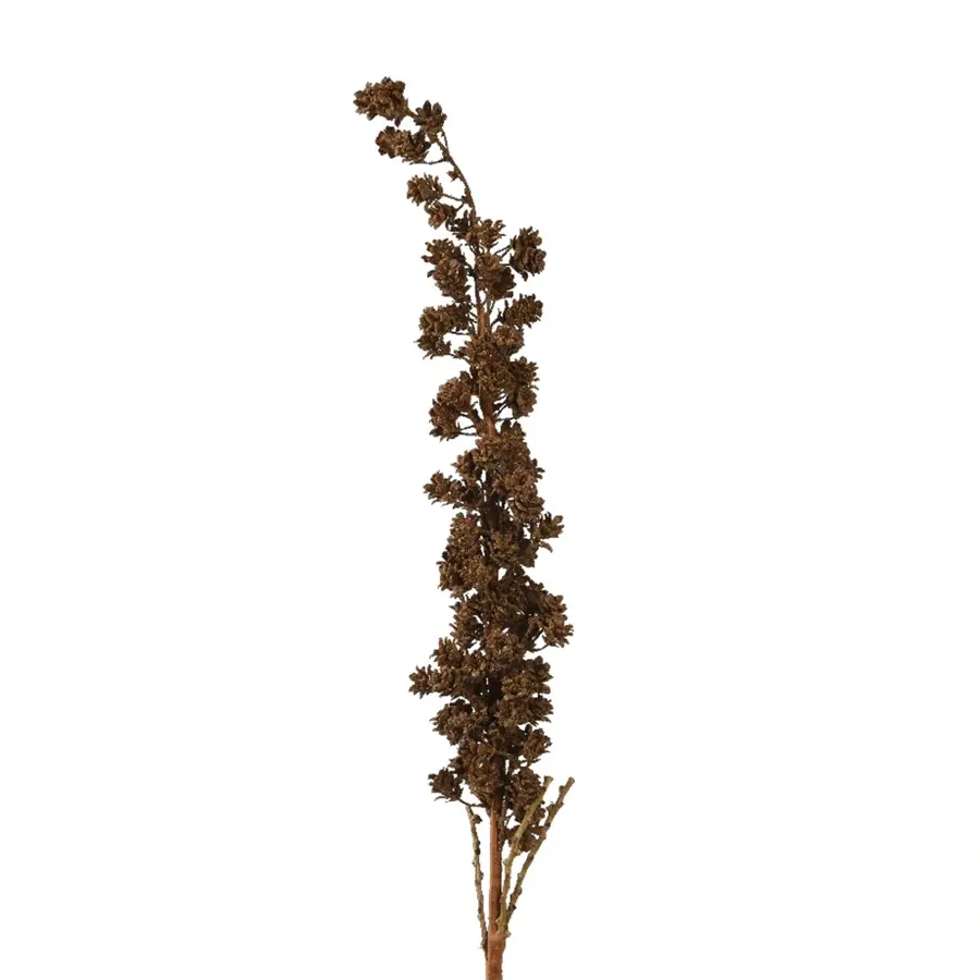 Kersttak met Bloem Bruin/Glitter - 115 cm
