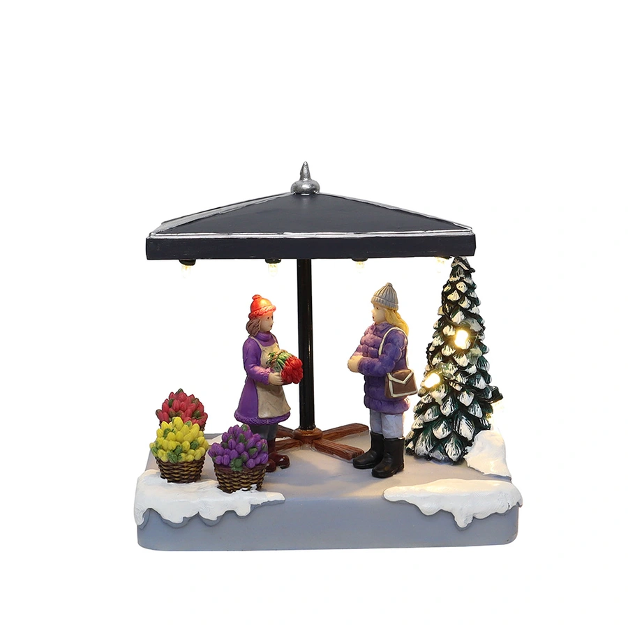 Santaville Bloemist met Klant LED