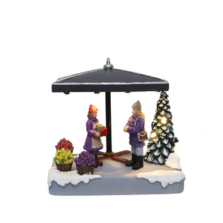 Santaville Bloemist met Klant LED