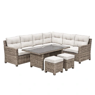 Blue Bird Lounge- diningset Rechts OG/Desert Sand - afbeelding 1