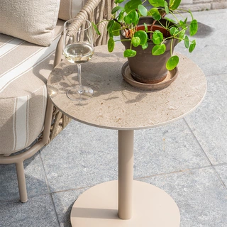 4 Seasons Outdoor Boaz Bijzettafel Latte - Ø45 cm - afbeelding 2
